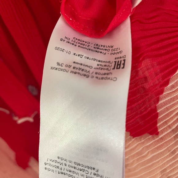 Ganni tiered floral-print plisse’ chiffon midi dress - Picture 8 of 11